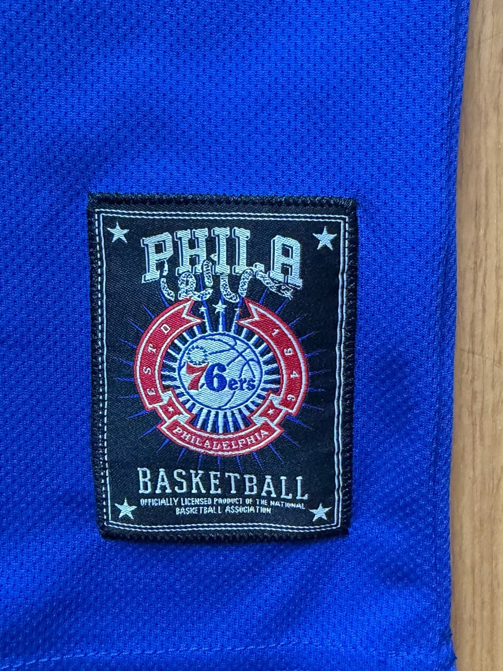 NBA Philadelphia 76ers Royal Blue Red Patch Tank Top
